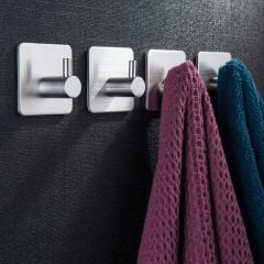 DELTAHOME 4 ADET TEK TOPUZLU KARE HAVLU ASKILIĞI