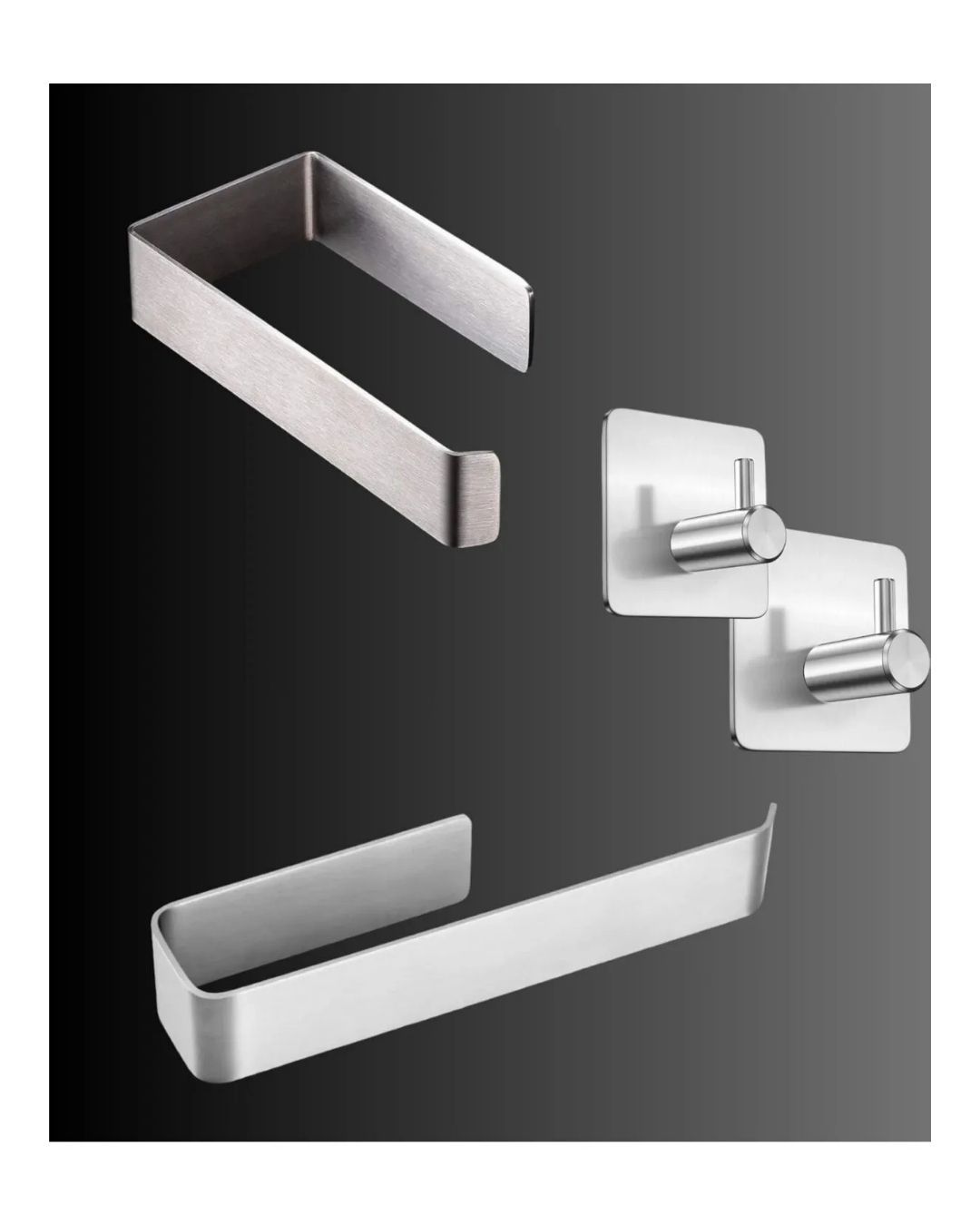 DELTAHOME HAVLULUK - TUVALET KAĞITLIĞI VE 2 AD. ASKILIK SET INOX